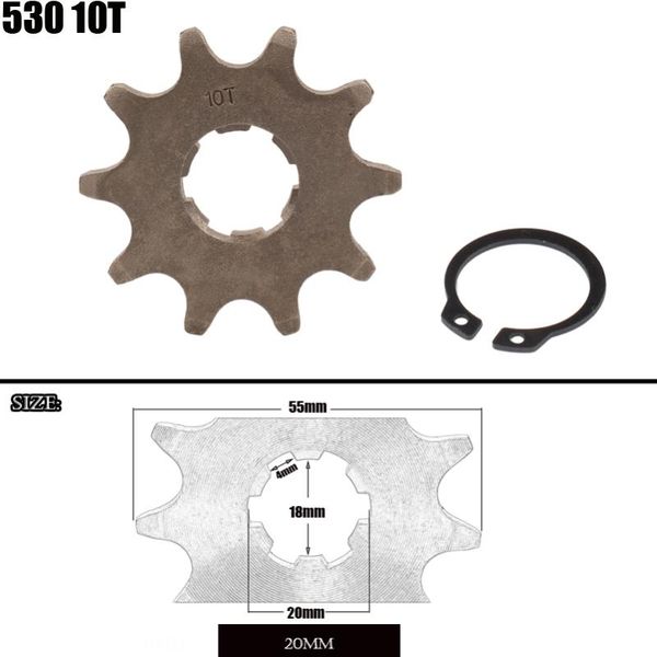 parts front engine sprocket 530 10t 20mm for chain with locker motorcycle dirt bike pitbike atv quad
parts front engine sprocket 530 10t 20mm for chain with locker motorcycle dirt bike pitbike atv quad