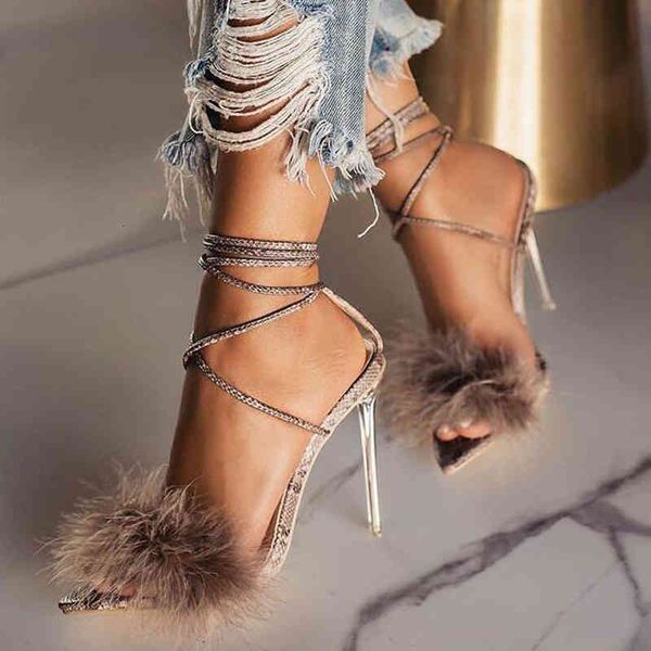 dress shoes luxury brand women sandals high heels 12cm cross ankle strap pointed toe snake print fur footwear for hr6p, Black
dress shoes luxury brand women sandals high heels 12cm cross ankle strap pointed toe snake print fur footwear for hr6p, Black