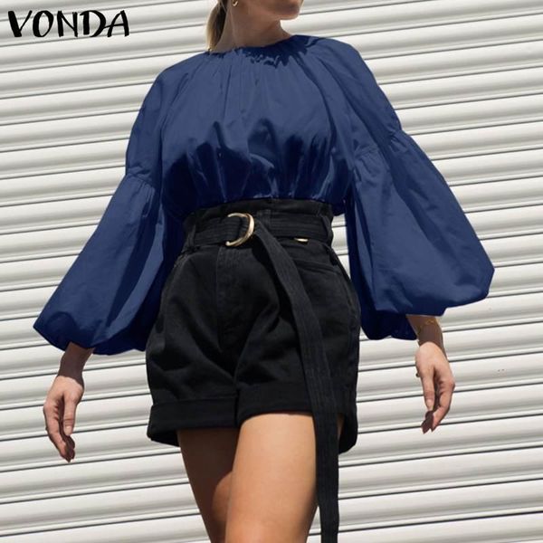 women's blouses & shirts party office ladies tunic 2021 vonda women long lantern sleeve casual solid blouse blusas femininas plus size, White
women's blouses & shirts party office ladies tunic 2021 vonda women long lantern sleeve casual solid blouse blusas femininas plus size, White