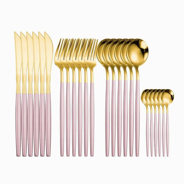 cutlery set stainless steel complete tableware pink gold portable flatware forks knives spoons dinnerware drop sets
cutlery set stainless steel complete tableware pink gold portable flatware forks knives spoons dinnerware drop sets