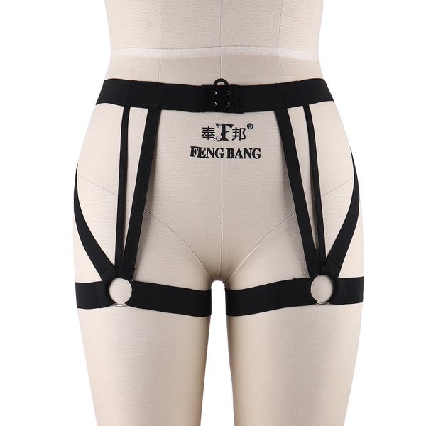waist strap thigh integrated hollow out uniform temptation leg ring back into underwear, Black;white
waist strap thigh integrated hollow out uniform temptation leg ring back into underwear, Black;white