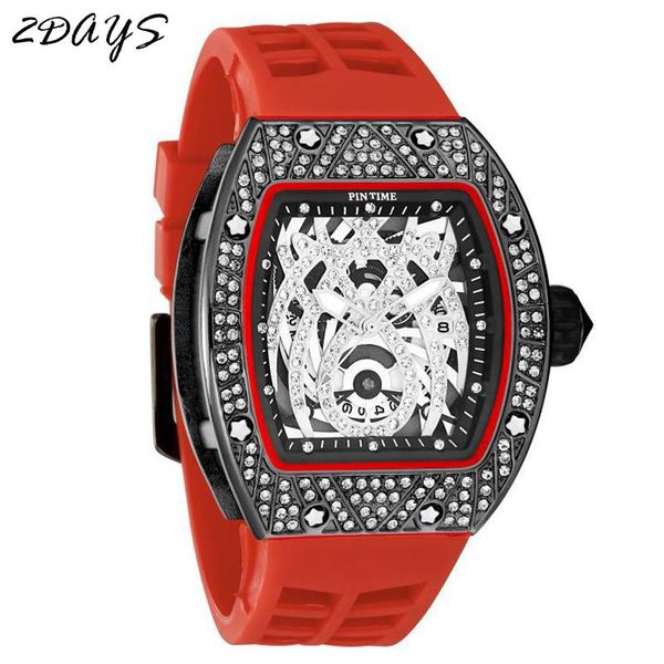 wristwatches pintime creative diamond watch men silicone strap date quartz steampunk skeleton luxury military sports clock montre homme, Slivery;brown
wristwatches pintime creative diamond watch men silicone strap date quartz steampunk skeleton luxury military sports clock montre homme, Slivery;brown