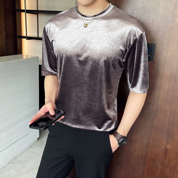 velvet loose t-shirt men summer short sleeve t shirts casual o-neck tee streetwear breathable comfortable male clothing 210527, White;black
velvet loose t-shirt men summer short sleeve t shirts casual o-neck tee streetwear breathable comfortable male clothing 210527, White;black