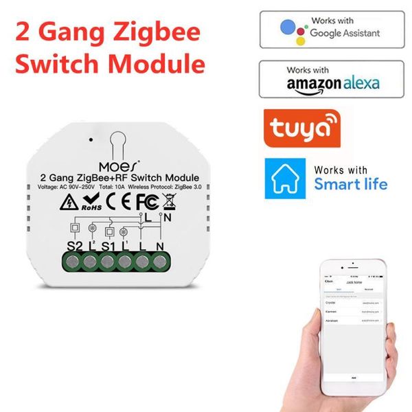 tuya zigbee 3.0 smart light switch relay module 2 gang zigbee+rf remote work with alexa google home for life automation modules
tuya zigbee 3.0 smart light switch relay module 2 gang zigbee+rf remote work with alexa google home for life automation modules