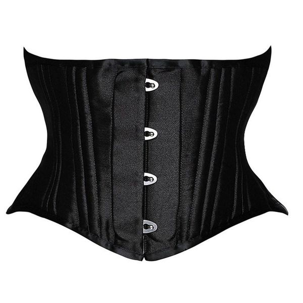 women's shapers vintage waist trainer satin short corset underbust korset girdles women slimming cinchers tummy control belts sheaths, Black;white 
women's shapers vintage waist trainer satin short corset underbust korset girdles women slimming cinchers tummy control belts sheaths, Black;white