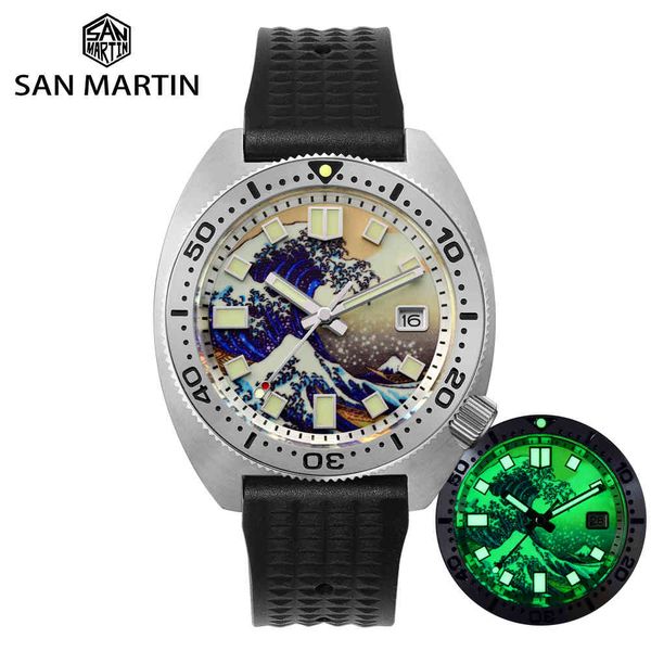 san martin diver 6105 wave 3d printing full luminous kanagawa surfing dial nh35 automatic mechanical men watch sapphire date
san martin diver 6105 wave 3d printing full luminous kanagawa surfing dial nh35 automatic mechanical men watch sapphire date