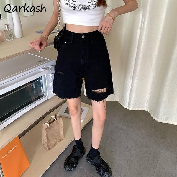 women's shorts women trendy simple bf high waist lady clothing denim college korean fashion leisure straight streetwear all-match summe, White;black
women's shorts women trendy simple bf high waist lady clothing denim college korean fashion leisure straight streetwear all-match summe, White;black