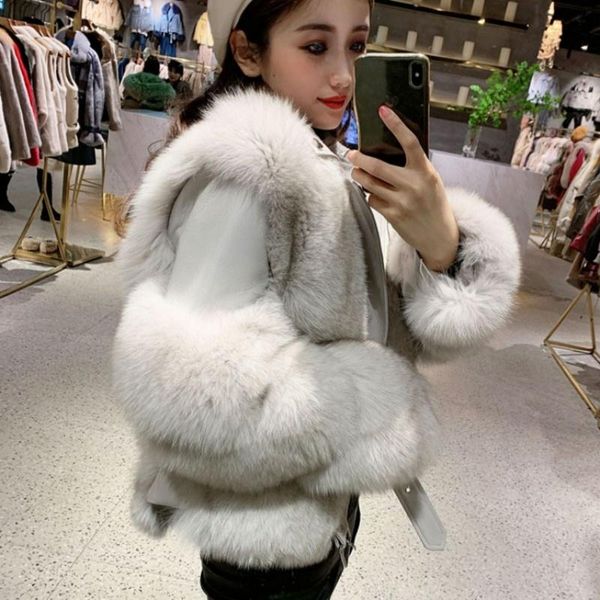 women's fur & faux real luxury jacket women winter warm coat ladies short party natural biker outwear overcoat, Black
women's fur & faux real luxury jacket women winter warm coat ladies short party natural biker outwear overcoat, Black