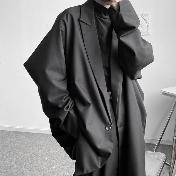 men's trench coats 2021 autumn korean style black suit collar windbreaker men casual loose long section trench,-xl, Tan;black
men's trench coats 2021 autumn korean style black suit collar windbreaker men casual loose long section trench,-xl, Tan;black