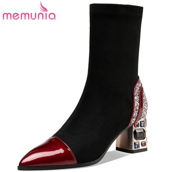 boots memunia 2021 patent leather stretch women crystal high heel party wedding shoes fashion ankle, Black
boots memunia 2021 patent leather stretch women crystal high heel party wedding shoes fashion ankle, Black