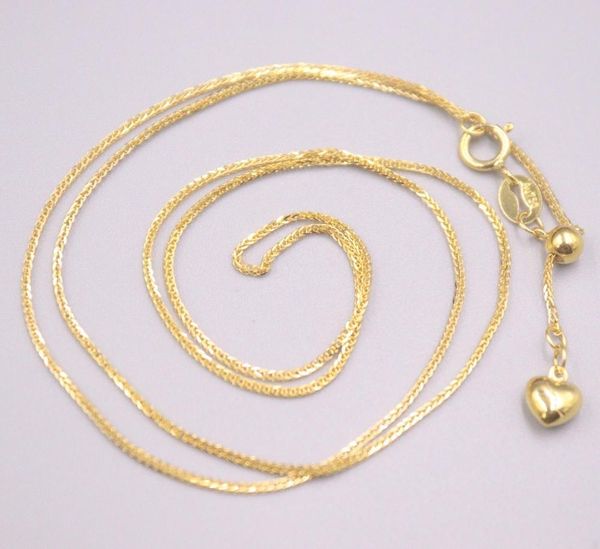 real 18k yellow gold necklace women's wheat female 45cm/18inch gift thin neckalce jewellery heart chain adjustable, Silver
real 18k yellow gold necklace women's wheat female 45cm/18inch gift thin neckalce jewellery heart chain adjustable, Silver