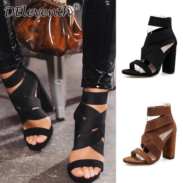women summer open toe comfy sandals round stretch fabric 10cm thick high heels elastic band shoes, Black
women summer open toe comfy sandals round stretch fabric 10cm thick high heels elastic band shoes, Black