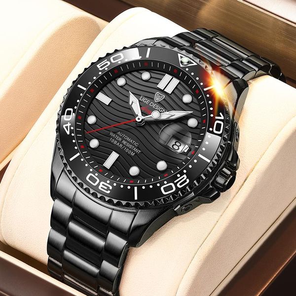 fashion 316 steel mens mechanical watches diving creative automatic wristwatch for men luxury 100m waterproof clock wristwatches, Slivery;brown
fashion 316 steel mens mechanical watches diving creative automatic wristwatch for men luxury 100m waterproof clock wristwatches, Slivery;brown