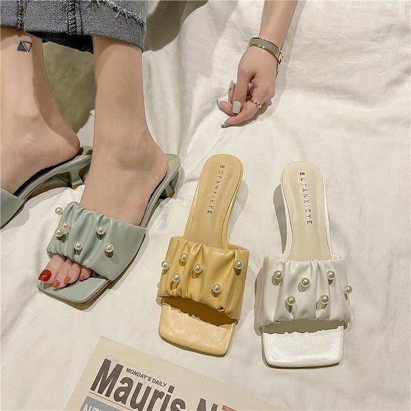 slippers 2021 women square toe pearl fashion high heel sandals outdoor open comfortable stiletto beach, Black
slippers 2021 women square toe pearl fashion high heel sandals outdoor open comfortable stiletto beach, Black