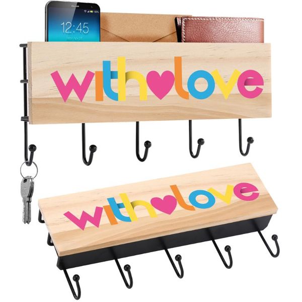 hooks & rails hanging storage key holder wood wall shelf witih love decoration accessories for living room rack cute decor
hooks & rails hanging storage key holder wood wall shelf witih love decoration accessories for living room rack cute decor