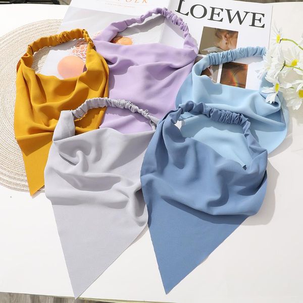 hair accessories macaron elastic band style headscarf solid color women's triangle scarf, Slivery;white
hair accessories macaron elastic band style headscarf solid color women's triangle scarf, Slivery;white