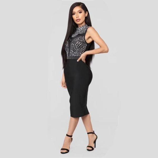 bodycon sheath women party dress luxury hand-beaded crystal rivet deco knee-length pencil fashion 210525, Black;gray
bodycon sheath women party dress luxury hand-beaded crystal rivet deco knee-length pencil fashion 210525, Black;gray