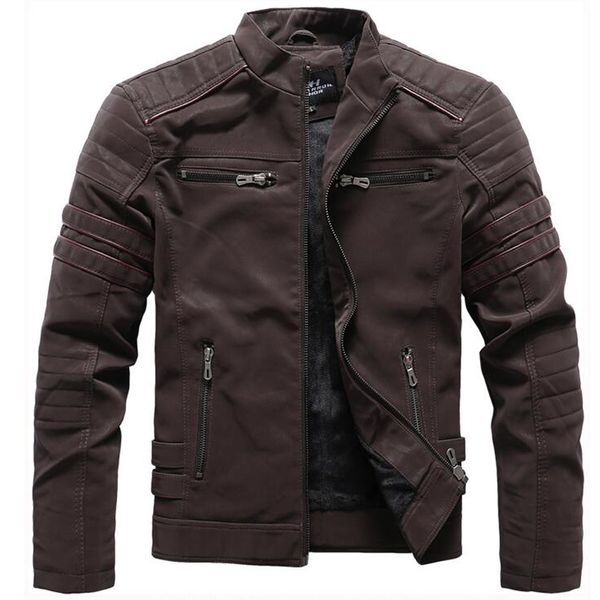 men's jackets winter fleece leather jacket men stand collar washed retro motorcycle jaqueta masculino mens coats 4xl clothing y017, Black;brown
men's jackets winter fleece leather jacket men stand collar washed retro motorcycle jaqueta masculino mens coats 4xl clothing y017, Black;brown