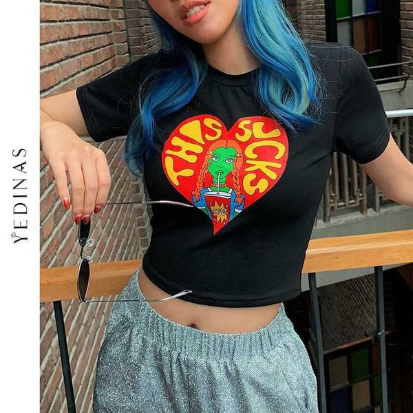 yedinas graphic t shirt women summer y2k aesthetic short sleeve crop ladies baddie egirl black cropped tee street 210527, White
yedinas graphic t shirt women summer y2k aesthetic short sleeve crop ladies baddie egirl black cropped tee street 210527, White
