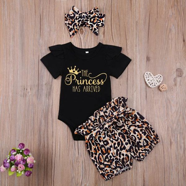 born baby girls 3-piece outfit set short sleeve letter print romper+leopard shorts+headband clothing sets, White
born baby girls 3-piece outfit set short sleeve letter print romper+leopard shorts+headband clothing sets, White
