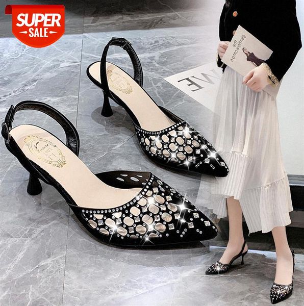 one word with black toe cap sandals women's pointed rhinestone stiletto high heel hollow roman shoes #xz2t
one word with black toe cap sandals women's pointed rhinestone stiletto high heel hollow roman shoes #xz2t
