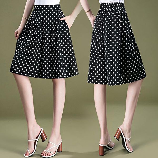 women's pants & capris chiffon ice silk wide-leg summer thin loose drape leg swing large size elastic waist polka dot culottes, Black;white
women's pants & capris chiffon ice silk wide-leg summer thin loose drape leg swing large size elastic waist polka dot culottes, Black;white
