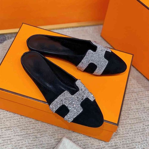 80% off outlet store 21 early autumn new fashion comfortable baotou flat bottom flat heel casual drill face muller slippers women's sho, Black
80% off outlet store 21 early autumn new fashion comfortable baotou flat bottom flat heel casual drill face muller slippers women's sho, Black