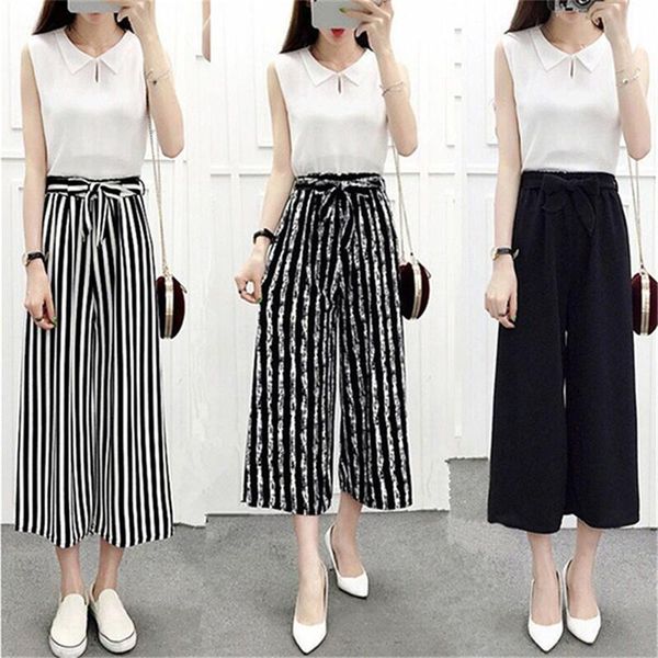 women's pants & capris womens wide leg high waist casual summer thin loose culottes trousers nyz shop, Black;white
women's pants & capris womens wide leg high waist casual summer thin loose culottes trousers nyz shop, Black;white