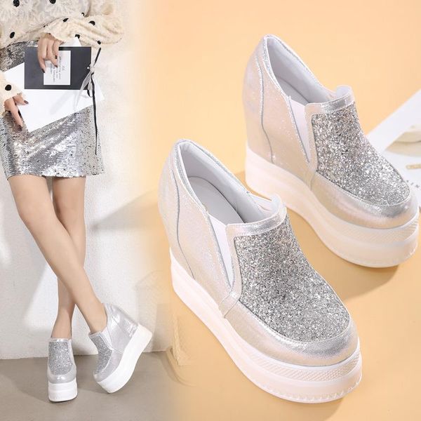 dress shoes european and american 13cm slope with women's single spring autumn fashion sequins casual high heels elegant., Black
dress shoes european and american 13cm slope with women's single spring autumn fashion sequins casual high heels elegant., Black