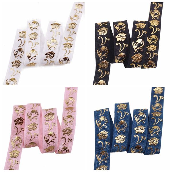 100yards/lot gold foil rose foe ribbon roses fold over elastic valentine series welcome custom design, Pink;blue
100yards/lot gold foil rose foe ribbon roses fold over elastic valentine series welcome custom design, Pink;blue