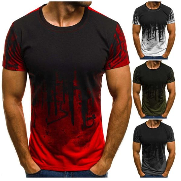 men's fashion sports fitness camouflage short sleeve t-shirt summer personalized printing for men, White;black
men's fashion sports fitness camouflage short sleeve t-shirt summer personalized printing for men, White;black