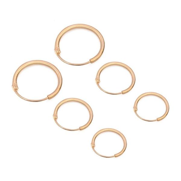hoop & huggie 3 pairs sizes minimalism simple round circle earrings small ear studs for women girls fashion jewelry, Golden;silver 
hoop & huggie 3 pairs sizes minimalism simple round circle earrings small ear studs for women girls fashion jewelry, Golden;silver