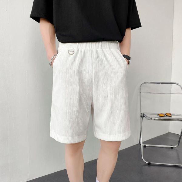 men's shorts summer elastic waist mens fashion casual men korean loose straight khaki/black/white suit dress, White;black
men's shorts summer elastic waist mens fashion casual men korean loose straight khaki/black/white suit dress, White;black