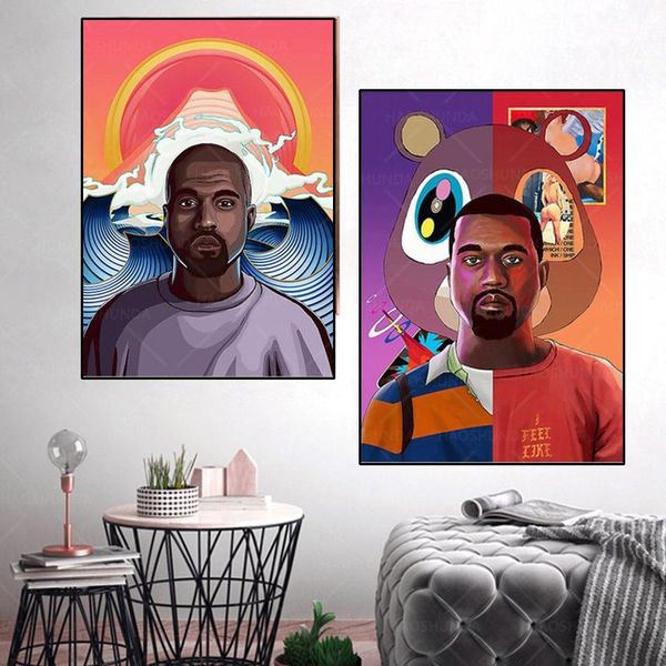 paintings singer rapper kanye west poster and prints abstract figure canvas painting modern wall art pictures for living room home decor
paintings singer rapper kanye west poster and prints abstract figure canvas painting modern wall art pictures for living room home decor