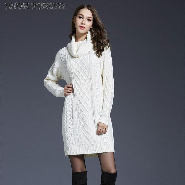 casual dresses hitom princess thick warm women winter dress turtleneck long sweater autumn pullover knitted plus size vestidos, Black;gray
casual dresses hitom princess thick warm women winter dress turtleneck long sweater autumn pullover knitted plus size vestidos, Black;gray