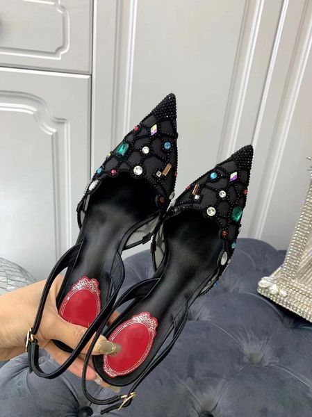 dress shoes women's 2021 pointed hollow lace mesh single shallow water drill thin heel high heels, Black
dress shoes women's 2021 pointed hollow lace mesh single shallow water drill thin heel high heels, Black