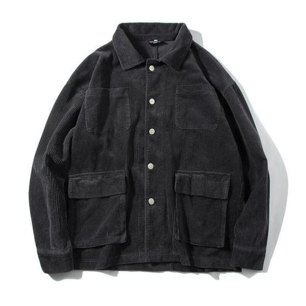 autumn korean corduroy jacket mens fashion solid color multi-pocket pleated jacket men streetwear loose couple m-xl, Black;brown
autumn korean corduroy jacket mens fashion solid color multi-pocket pleated jacket men streetwear loose couple m-xl, Black;brown