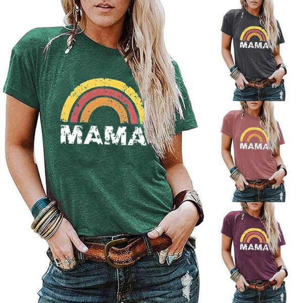 women's t-shirt for women cotton fabric short-sleeve letter rainbow print round neck ladies casual funny cute short sleeve female, White
women's t-shirt for women cotton fabric short-sleeve letter rainbow print round neck ladies casual funny cute short sleeve female, White