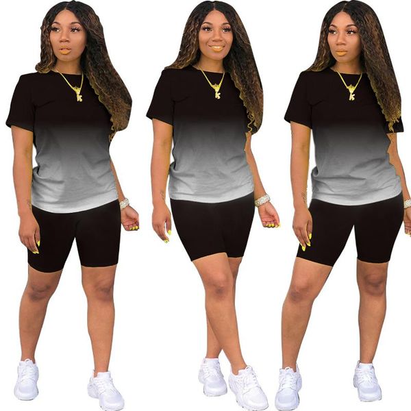 women's tracksuits 2 pcs summer women gradient slim sets crew neck short sleeve t-shirts skinny emipre shorts trousers two pieces casua, Gray
women's tracksuits 2 pcs summer women gradient slim sets crew neck short sleeve t-shirts skinny emipre shorts trousers two pieces casua, Gray