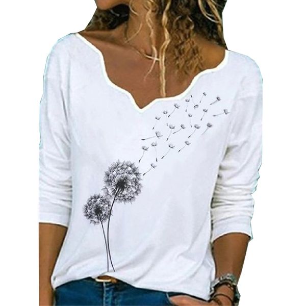 fashion dandelion printed women tshirt casual v neck long sleeve tee shirt spring streetwear ladies plus size 210526, White
fashion dandelion printed women tshirt casual v neck long sleeve tee shirt spring streetwear ladies plus size 210526, White