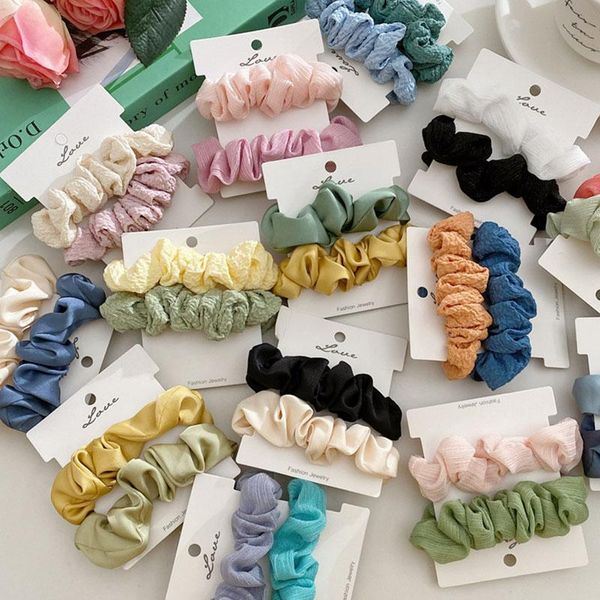 2pcs/set ins scrunchies hair ring tie rope satin candy color ponytail holders hairbands korean lady grils accessories, Slivery;white
2pcs/set ins scrunchies hair ring tie rope satin candy color ponytail holders hairbands korean lady grils accessories, Slivery;white