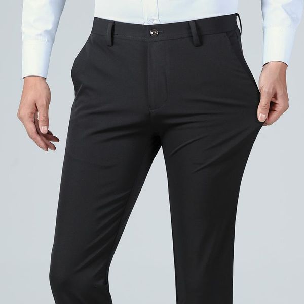 men's pants black business casual elastic slim fashion brand spring and summer thin trousers
men's pants black business casual elastic slim fashion brand spring and summer thin trousers