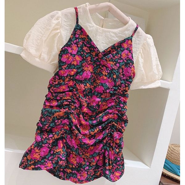 summer girls clothes suit wrinkled floral sling dress+inner short sleeve new fashion cute childrens baby kids clothing sets, White
summer girls clothes suit wrinkled floral sling dress+inner short sleeve new fashion cute childrens baby kids clothing sets, White