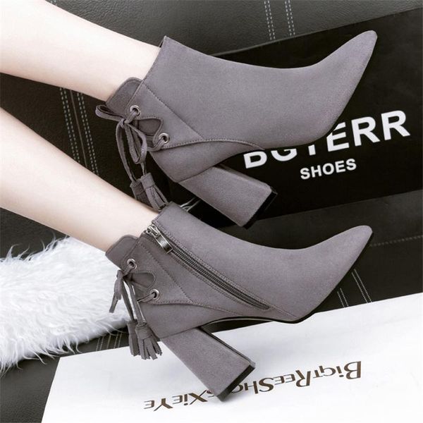 boots casual bowtie lace-up women ankle winter pointed platform solid flock thick high heels shoes woman thin sexy, Black
boots casual bowtie lace-up women ankle winter pointed platform solid flock thick high heels shoes woman thin sexy, Black