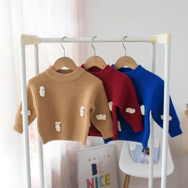 pullover 2021autumn winter baby sweater kids girls cartoon, Blue 
pullover 2021autumn winter baby sweater kids girls cartoon, Blue