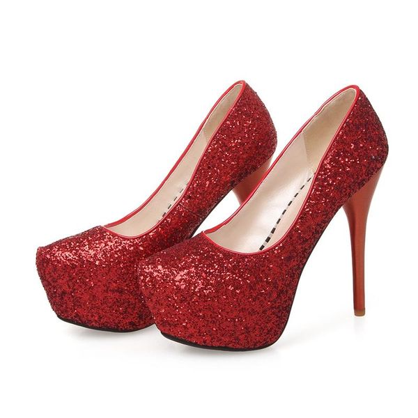 dress shoes 2021 spring shallow mouth round head super high heel 13.5cm waterproof platform stiletto bling wedding women's b-31, Black
dress shoes 2021 spring shallow mouth round head super high heel 13.5cm waterproof platform stiletto bling wedding women's b-31, Black