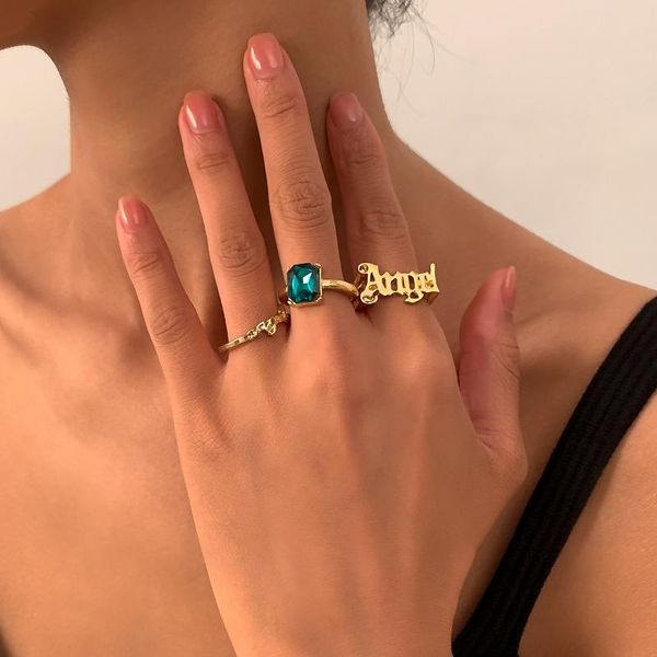 cluster rings ingesight.z 3pcs/set vintage rhinestones crystal couple initial letter angel open for women girls jewelry wedding, Golden;silver
cluster rings ingesight.z 3pcs/set vintage rhinestones crystal couple initial letter angel open for women girls jewelry wedding, Golden;silver