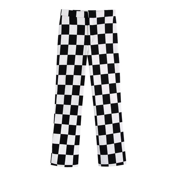women's pants & capris 2021 za women chic fashion chequered print straight vintage high waist zipper female ankle trousers mujer bm y2k, Black;white
women's pants & capris 2021 za women chic fashion chequered print straight vintage high waist zipper female ankle trousers mujer bm y2k, Black;white