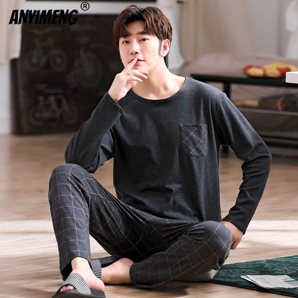 set cotton male pajamas elegant sleepwear pullover long sleeved plus size 3xl 4xl big nightwear leisure homesuits, Black;brown
set cotton male pajamas elegant sleepwear pullover long sleeved plus size 3xl 4xl big nightwear leisure homesuits, Black;brown