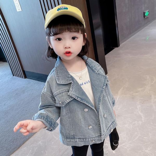 children jackets spring toddler girls denim coats casual long sleeve letter printing kids student clothing, Blue;gray
children jackets spring toddler girls denim coats casual long sleeve letter printing kids student clothing, Blue;gray